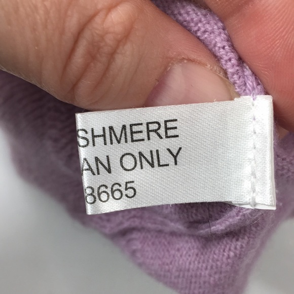 John W Nordstrom Lilac Purple Knit 100% Cashmere Sweater Mens XL V-Neck Pullover - Picture 12 of 13